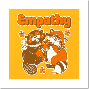 empathy - orange/brown/white Posters and Art